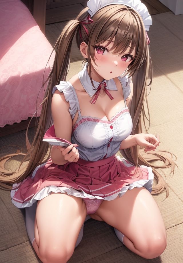 サンプル画像3:しゃがんだ侍女（メイド）の下着（パンティ）(エロ天使商会) [d_513101]