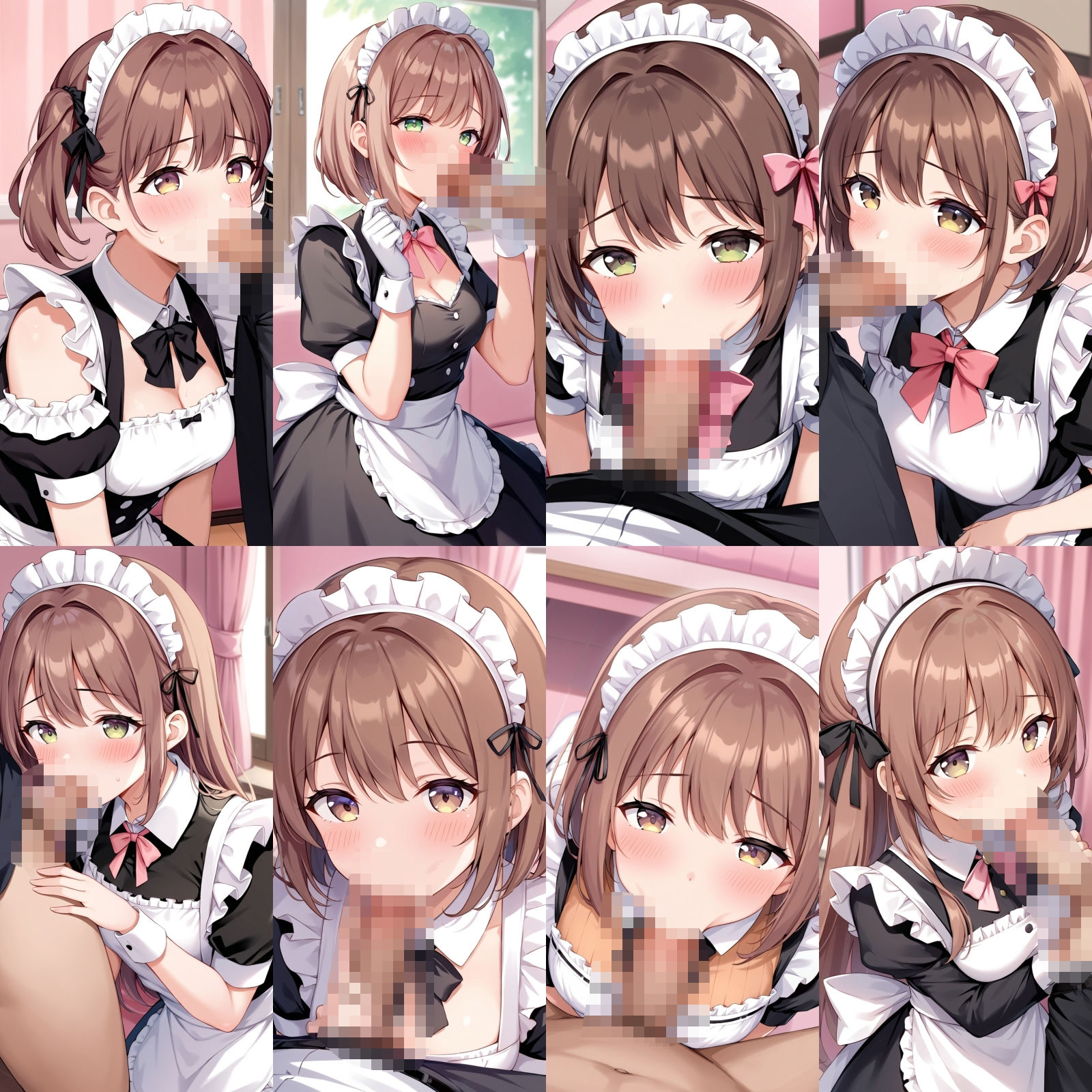 サンプル画像1:ご奉仕メイドのフ〇ラとパンティー【500枚】(女子高生) [d_513177]