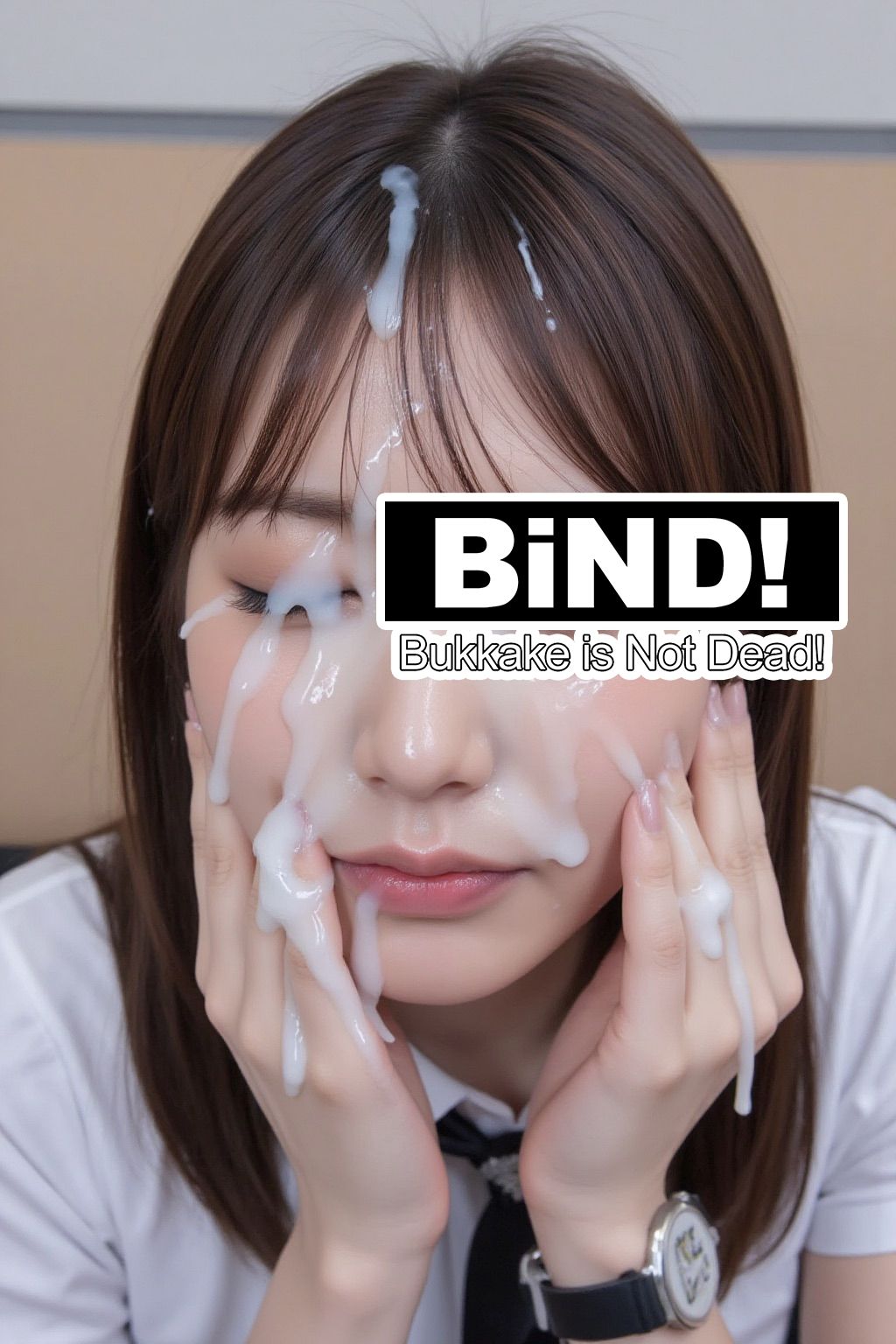 サンプル画像6:可愛いJKの顔面にひたすらザーメンぶっかけ！2(BiND！ – Bukkake is Not Dead！) [d_513253]