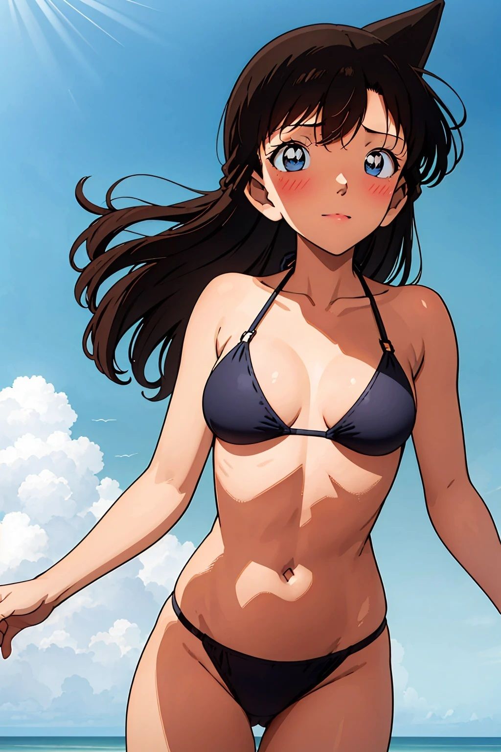 サンプル画像2:毛〇蘭  ネイビービキニとおっぱい（92枚）(きたあかりアート) [d_513254]