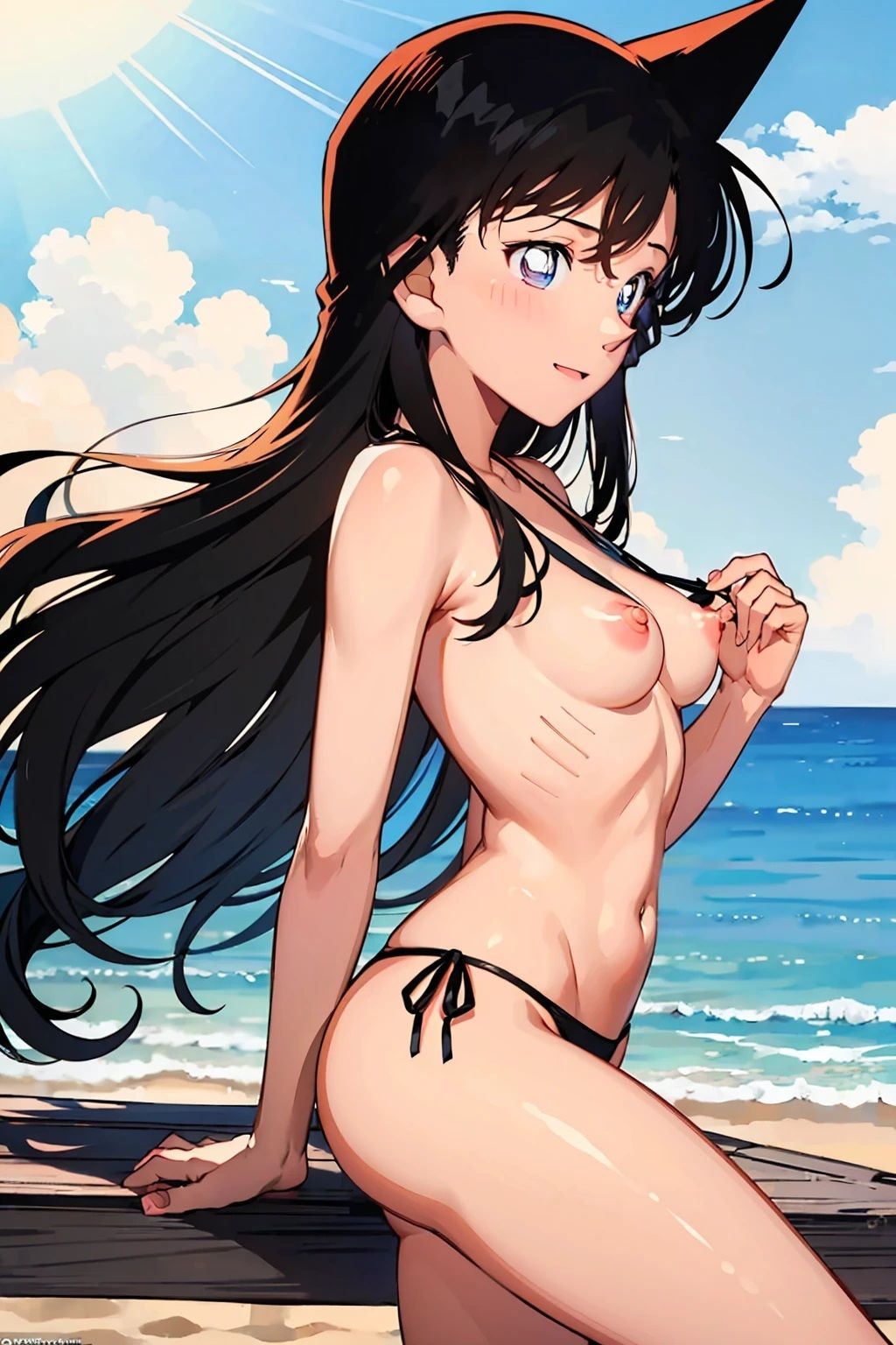 サンプル画像3:毛〇蘭 白ビキニとおっぱい（58枚）(きたあかりアート) [d_513268]