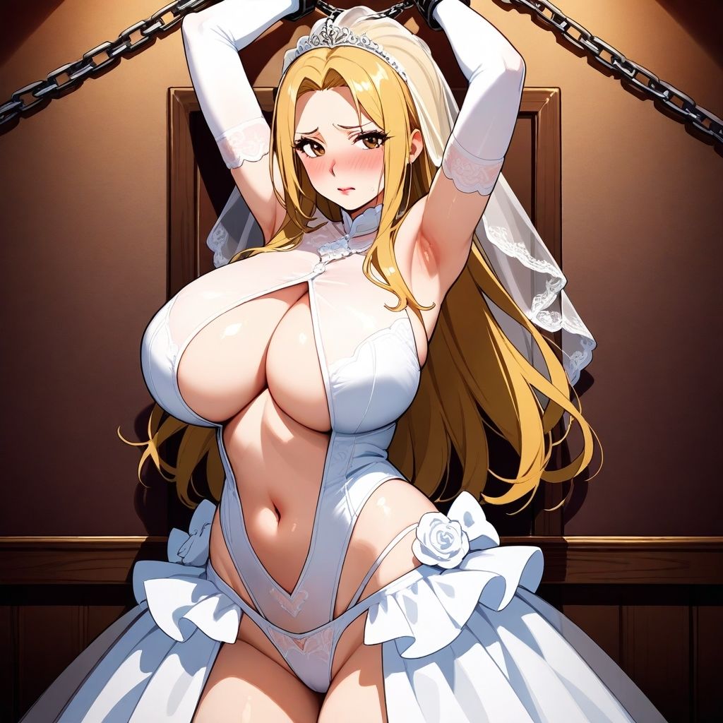 サンプル画像2:【微エロ】フェチコレVol.23 吊り上げ拘束されて辱められるウェディングビキニの人妻（金髪のみ）【総枚数250枚】(満点星) [d_513443]