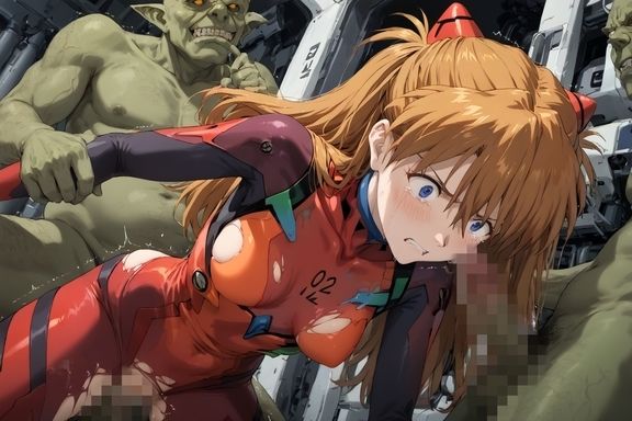 サンプル画像3:アスカ、ゴブリン◯辱される。(AIキヨシ) [d_513718]