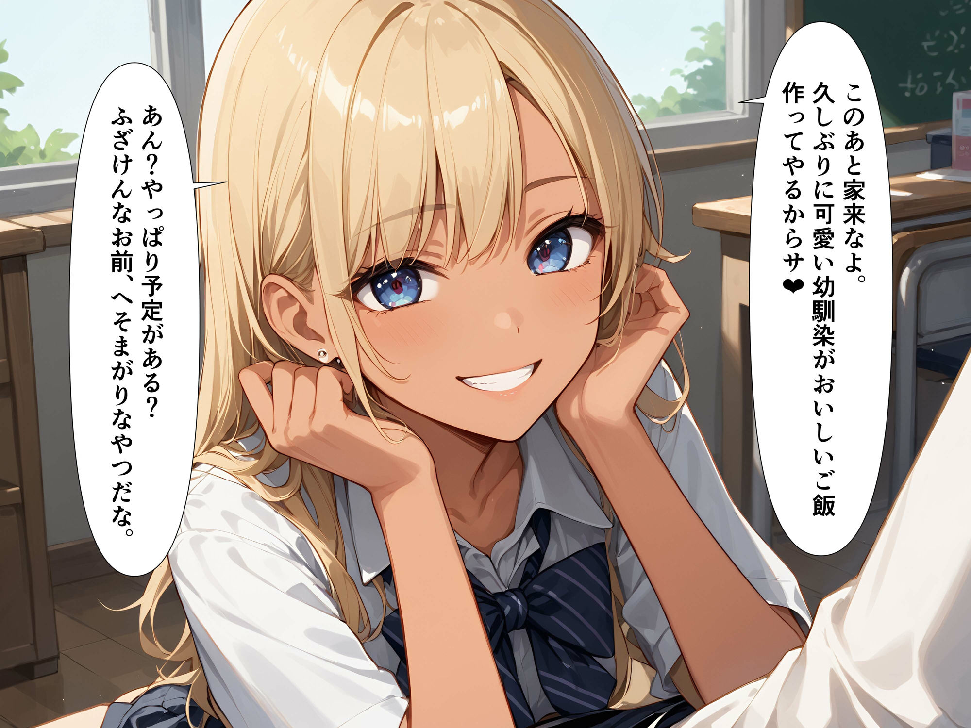 サンプル画像3:『セリフ入有:4K×500枚』性処理特区〜オタクに優しい幼馴染黒ギャル編〜(AOI) [d_513838]