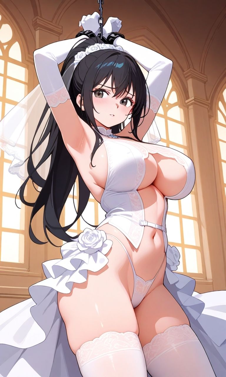 サンプル画像4:【微エロ】フェチコレVol.24吊り上げ拘束されて辱められるウェディングビキニの人妻（黒髪ポニテのみ）【総枚数250枚】(満点星) [d_513891]