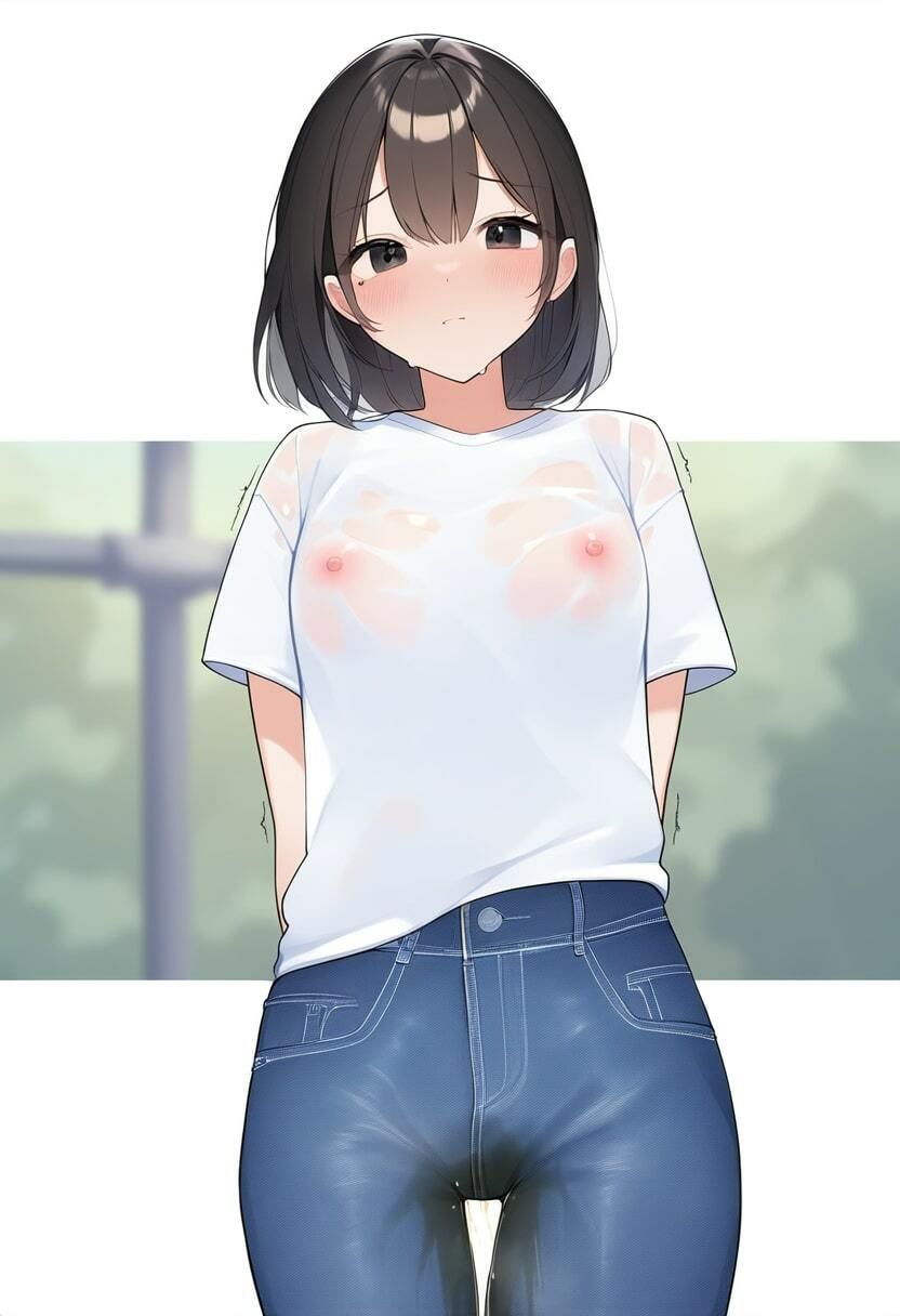 サンプル画像3:ジーパン姿でおもらし(色気の垂れ流し) [d_513945]