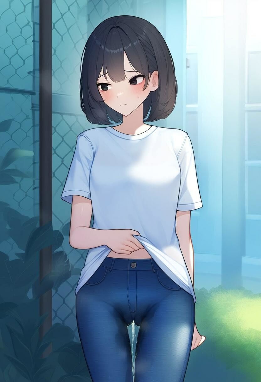 サンプル画像4:ジーパン姿でおもらし(色気の垂れ流し) [d_513945]