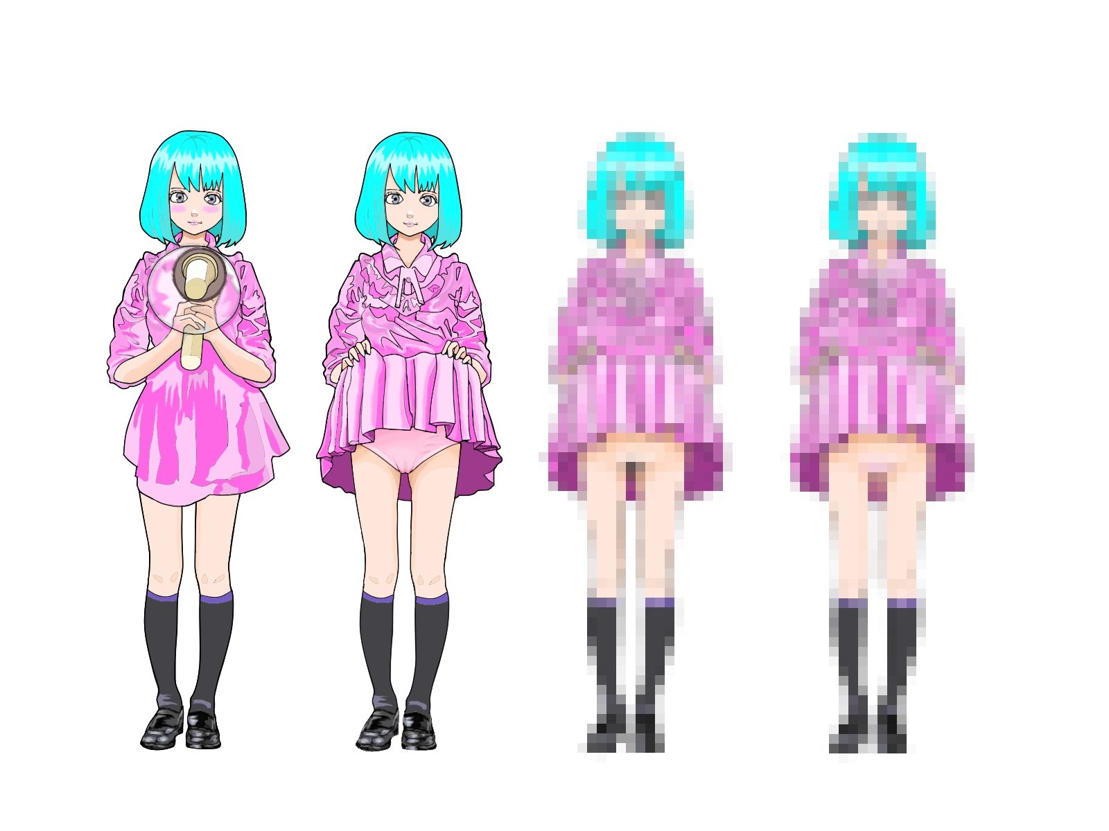 サンプル画像1:100均アニメートル  ココアちゃん編  4パターン(100均アニメートル) [d_513958]