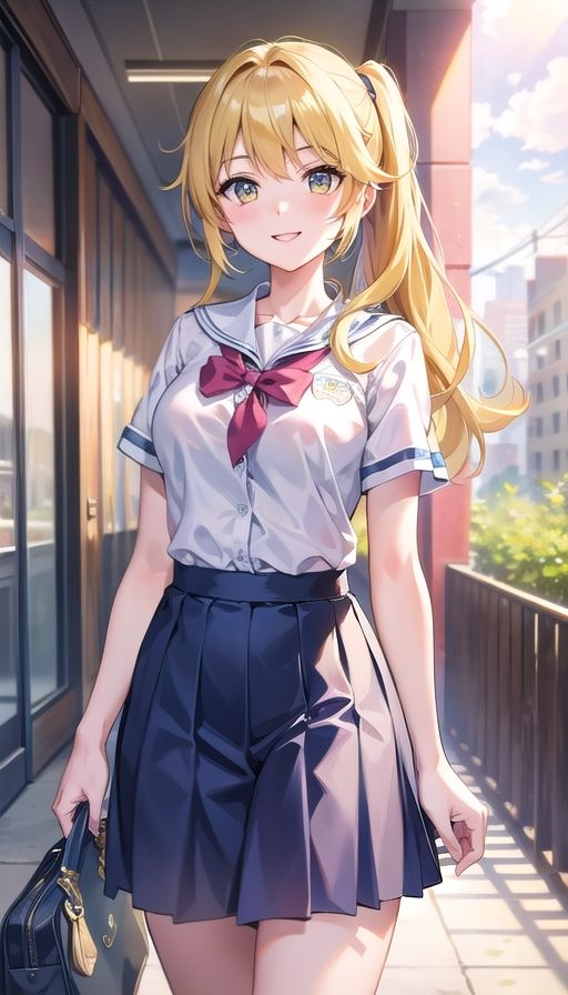 サンプル画像1:金髪ギャルチアガール(くろめあい) [d_513971]