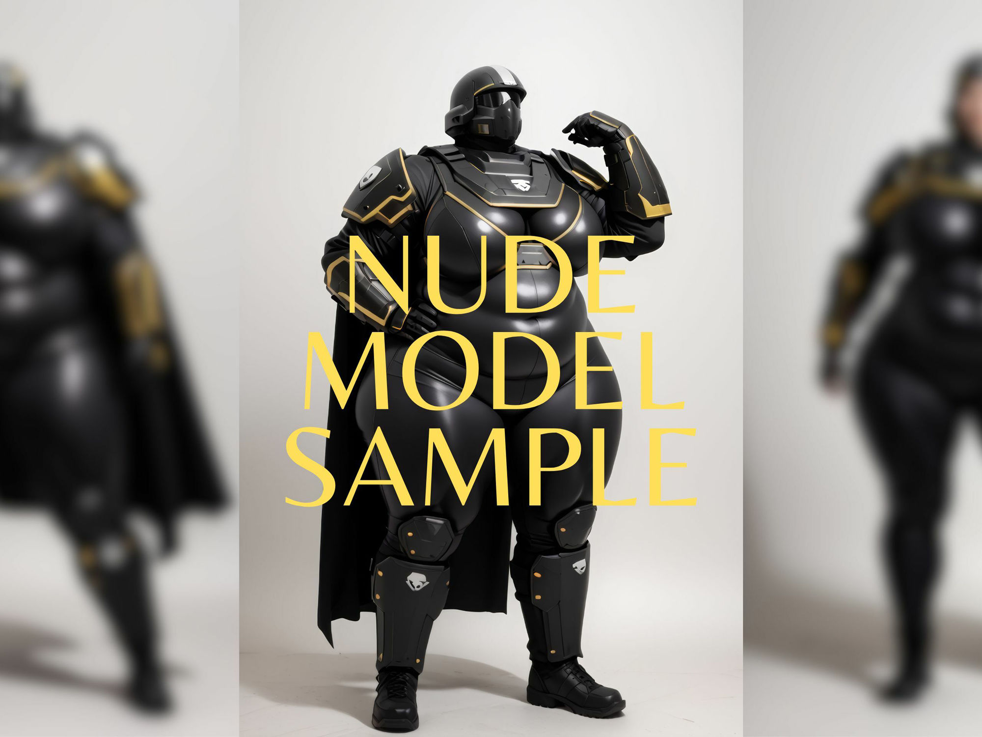 サンプル画像1:NIKUKAN NUDE MODEL_vol.24_ガチムチ体型_スーパーアースの守護者(肉感至上主義) [d_514012]