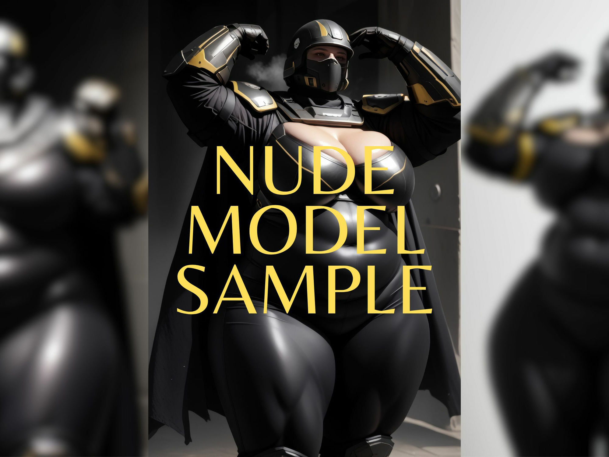 サンプル画像4:NIKUKAN NUDE MODEL_vol.24_ガチムチ体型_スーパーアースの守護者(肉感至上主義) [d_514012]