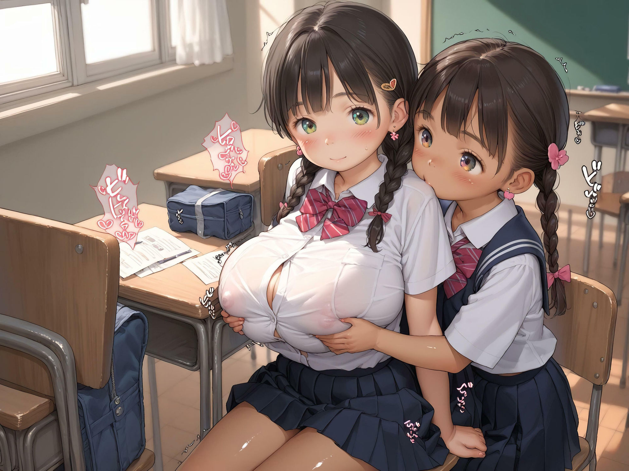 サンプル画像4:ロリ巨乳〜放課後の教室で中出し三昧〜(ロリロリ工房) [d_514066]