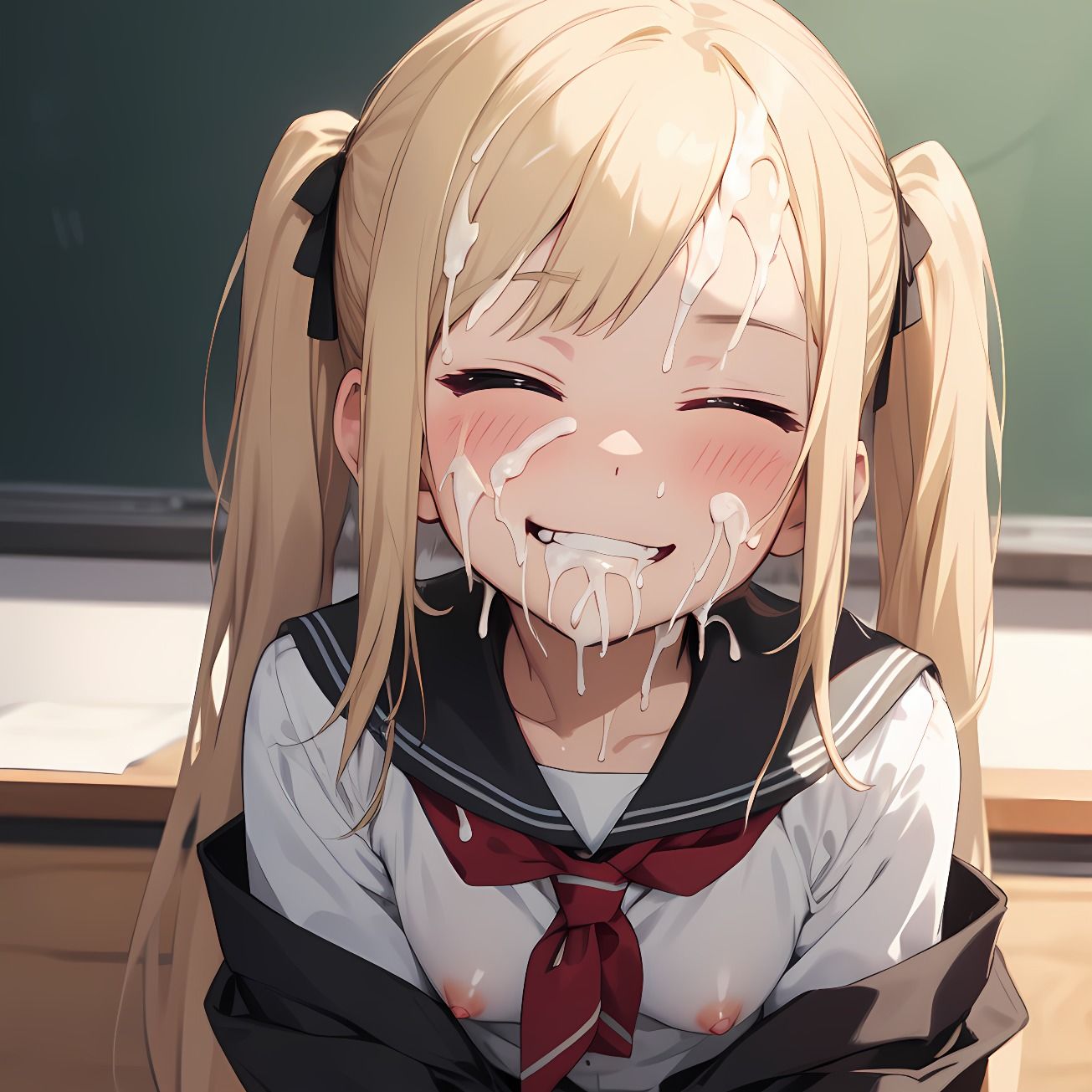 サンプル画像3:【174枚】おち○ぽミルク大好きなセーラー服のツインテール美少女(紺色ドリーム) [d_514440]