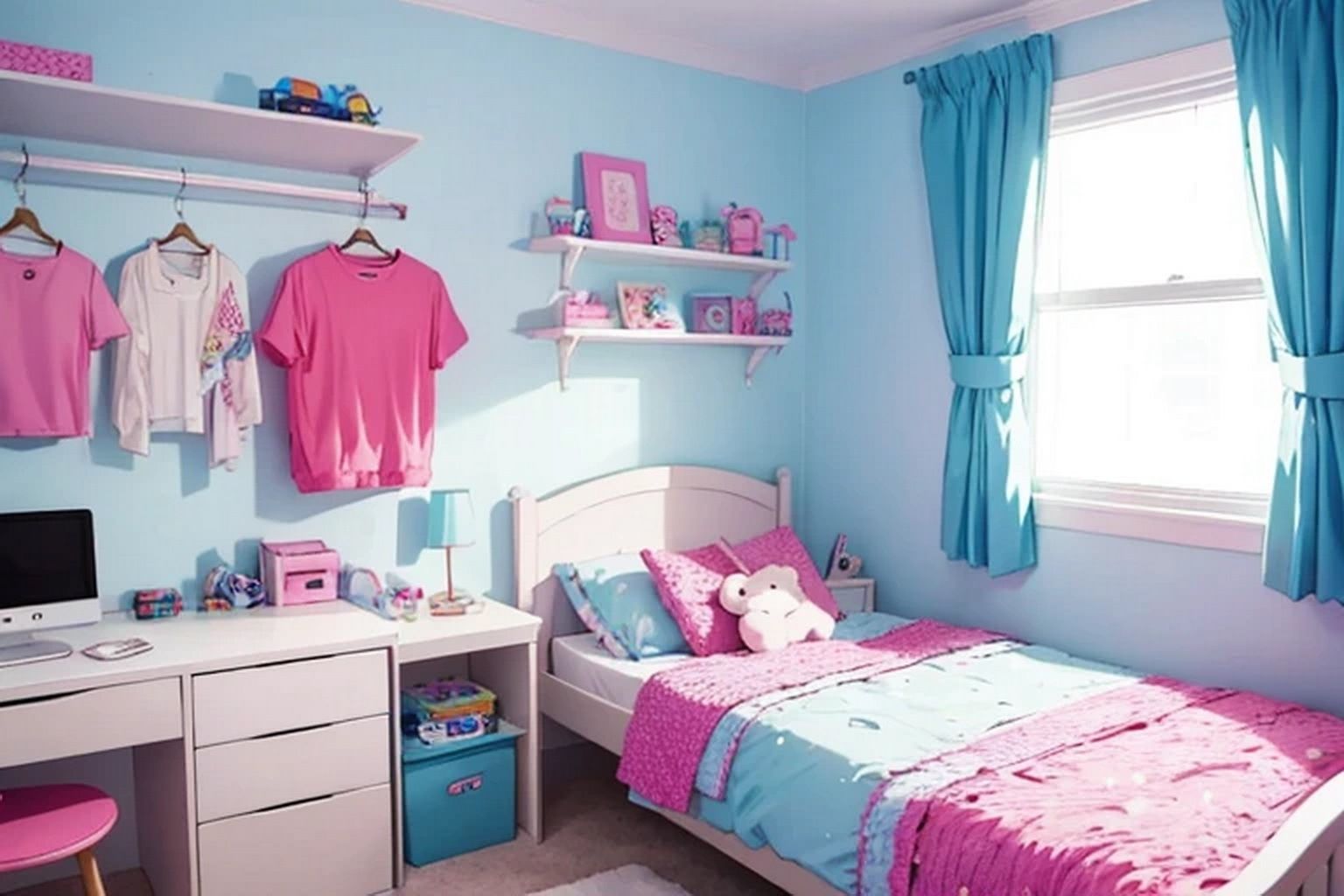 サンプル画像2:女の子の部屋  背景素材(豊川内角) [d_514442]