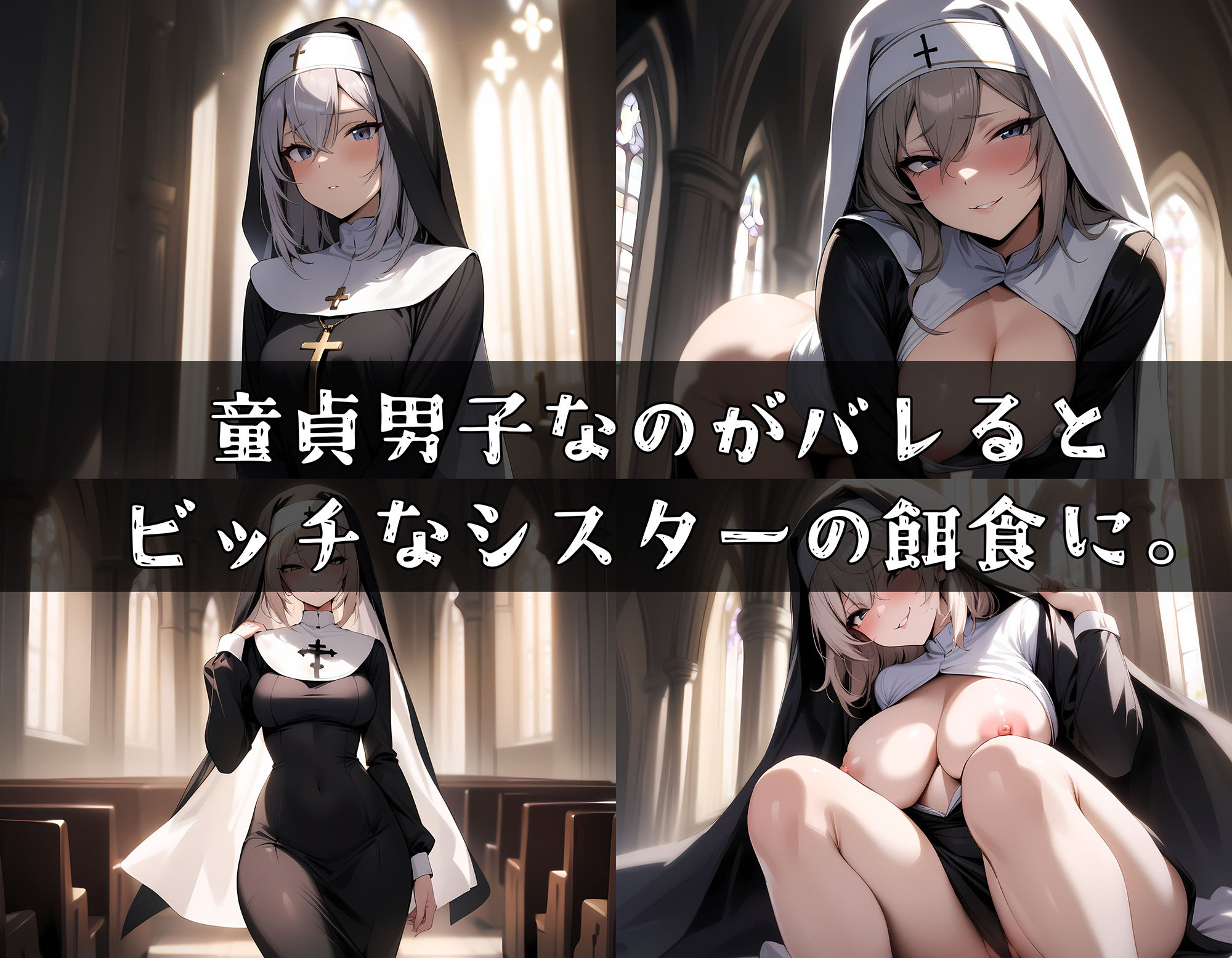 サンプル画像1:淫乱聖女〜ビッチなシスターの大好物は童貞チ〇コ〜(エロエロハウス) [d_514453]