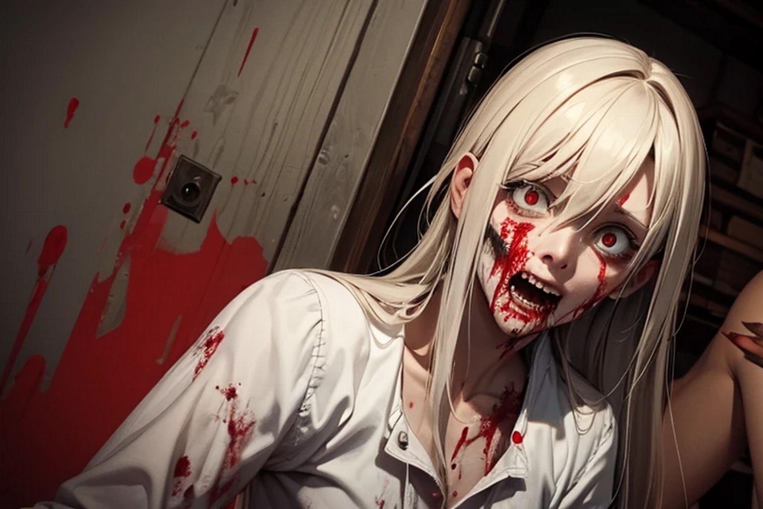 サンプル画像4:ゾンビ  背景素材(豊川内角) [d_514459]