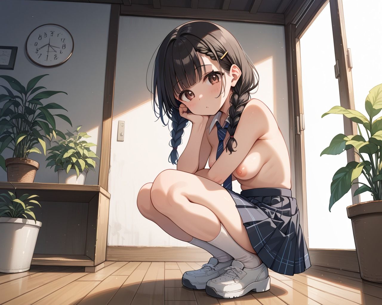 サンプル画像1:【保健体育特別授業】種付プレス法による赤ちゃんの作り方実習(あめりかん極太そーせーじ) [d_514472]