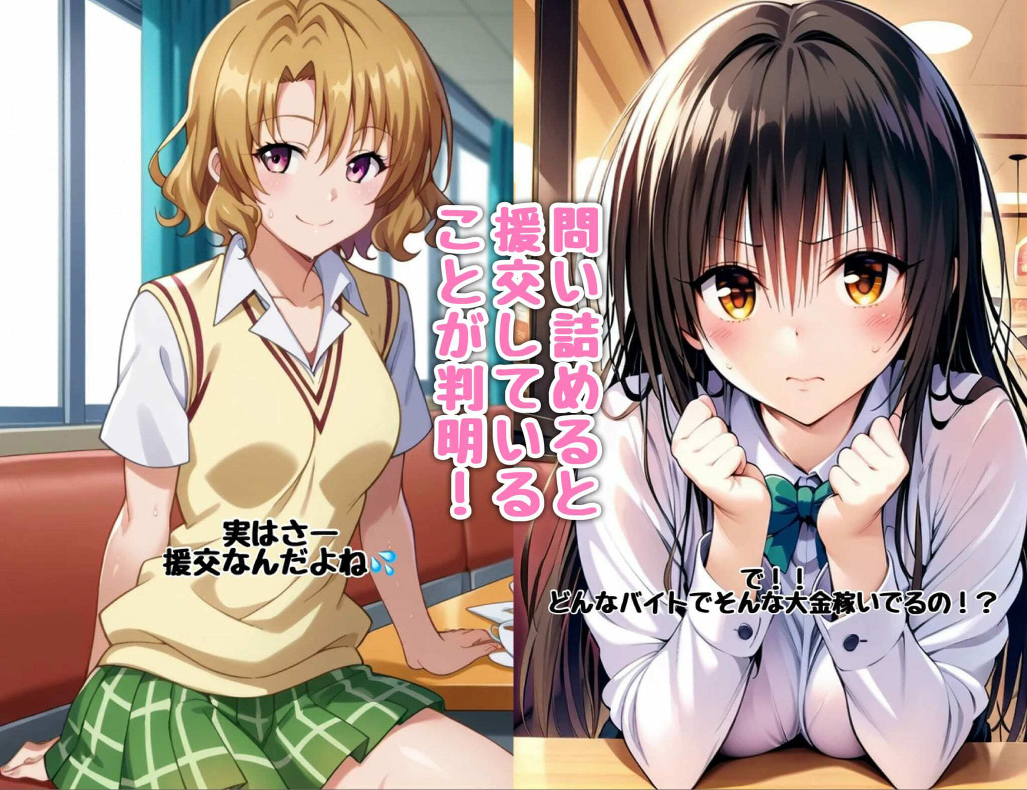 サンプル画像2:古手川さん、友達の代わりに援交デビュー(汁なし担々麺) [d_514576]