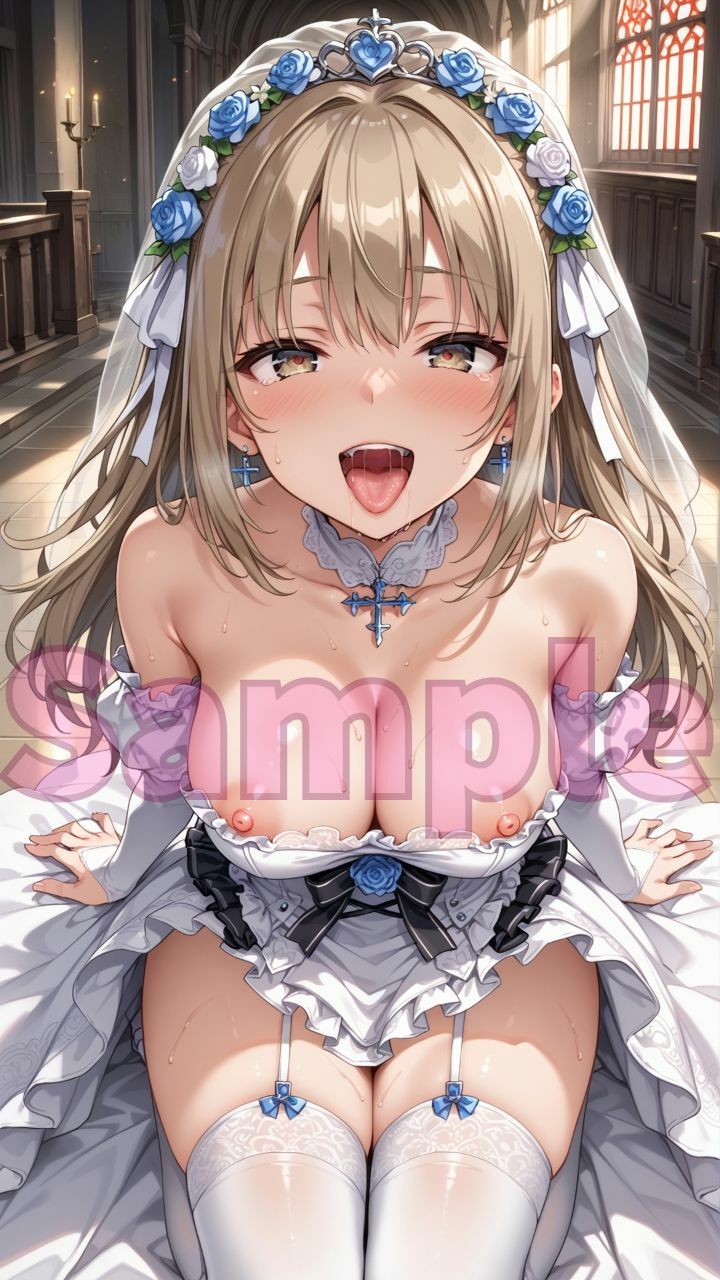 サンプル画像4:ウェディングドレス美女達と背徳大乱交パート2(楽園への誘い) [d_514633]