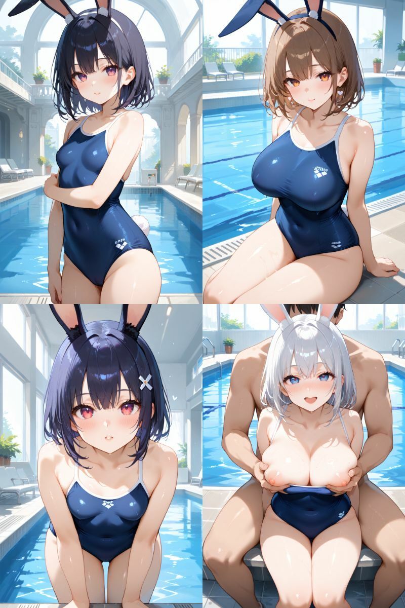 サンプル画像1:ケモミミ？の楽園 うさぎ 水着編(ツースリーステーション) [d_514846]