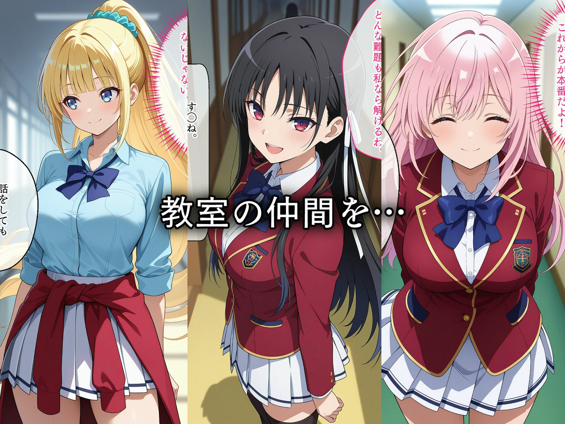 サンプル画像1:寝取られた教室の彼女達〜催〇アプリで種付け完了(ロムッテロ) [d_515149]