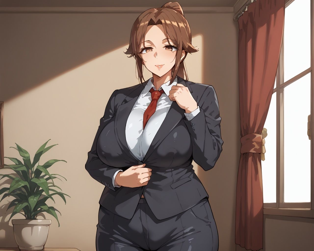 サンプル画像2:少々変態気味な爆乳人妻上司を出張中に巨根部下に寝取らせてみた(ろんどんぷりん) [d_515162]