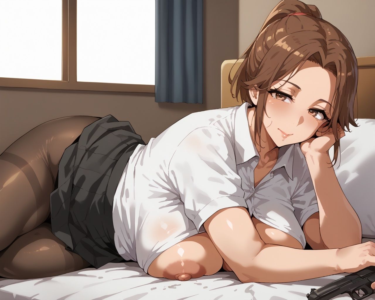 サンプル画像4:少々変態気味な爆乳人妻上司を出張中に巨根部下に寝取らせてみた(ろんどんぷりん) [d_515162]