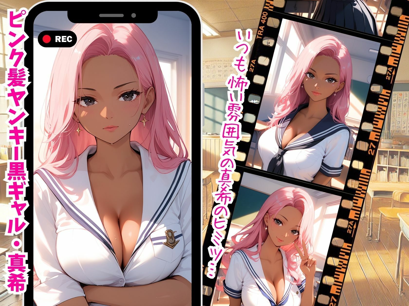 サンプル画像2:黒ギャルヤンキーの誘惑トロける蜜エッチ(推し娘) [d_515163]