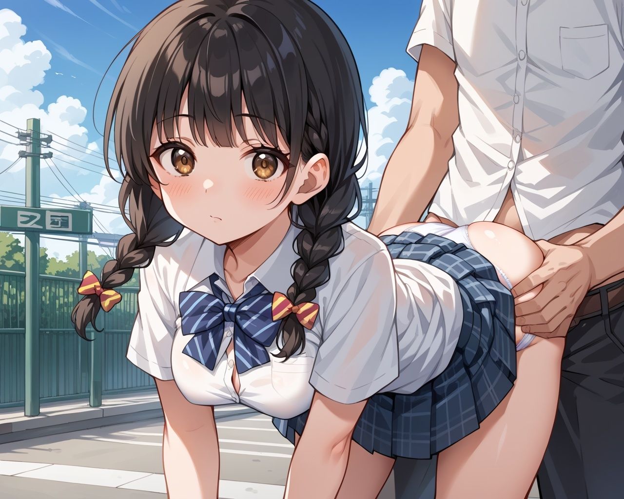 サンプル画像4:純粋そうな女子校生はみんなの公然性処理係(あめりかん極太そーせーじ) [d_515169]