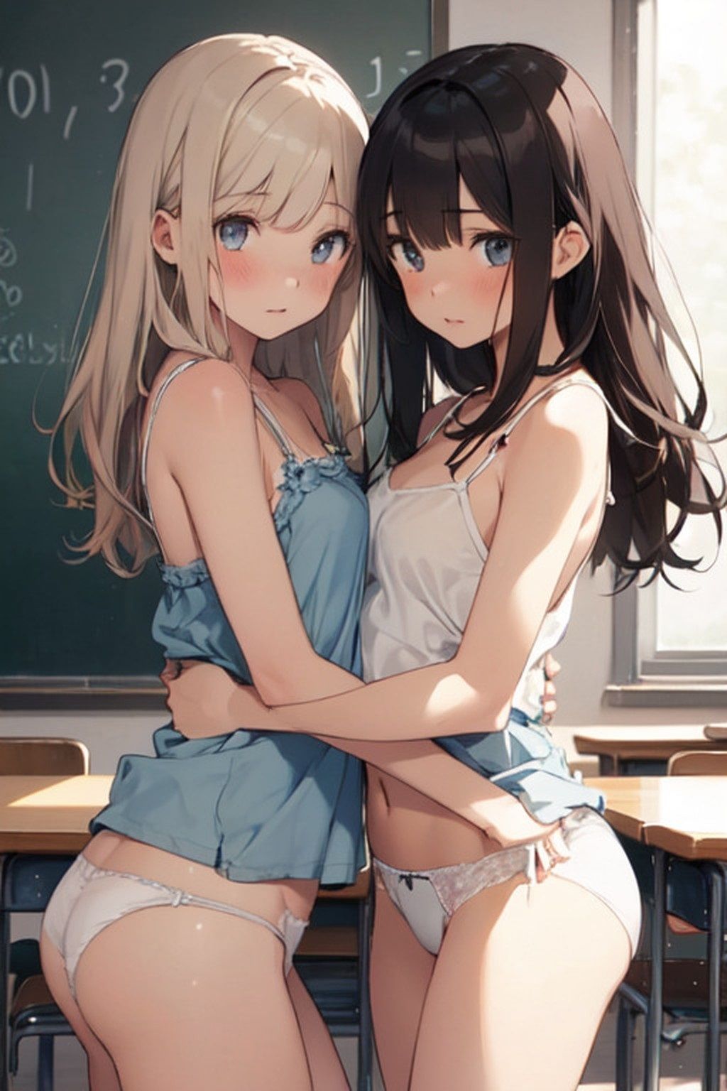 サンプル画像5:百合JK 【AIイラスト集】(ネコネコガール) [d_515243]