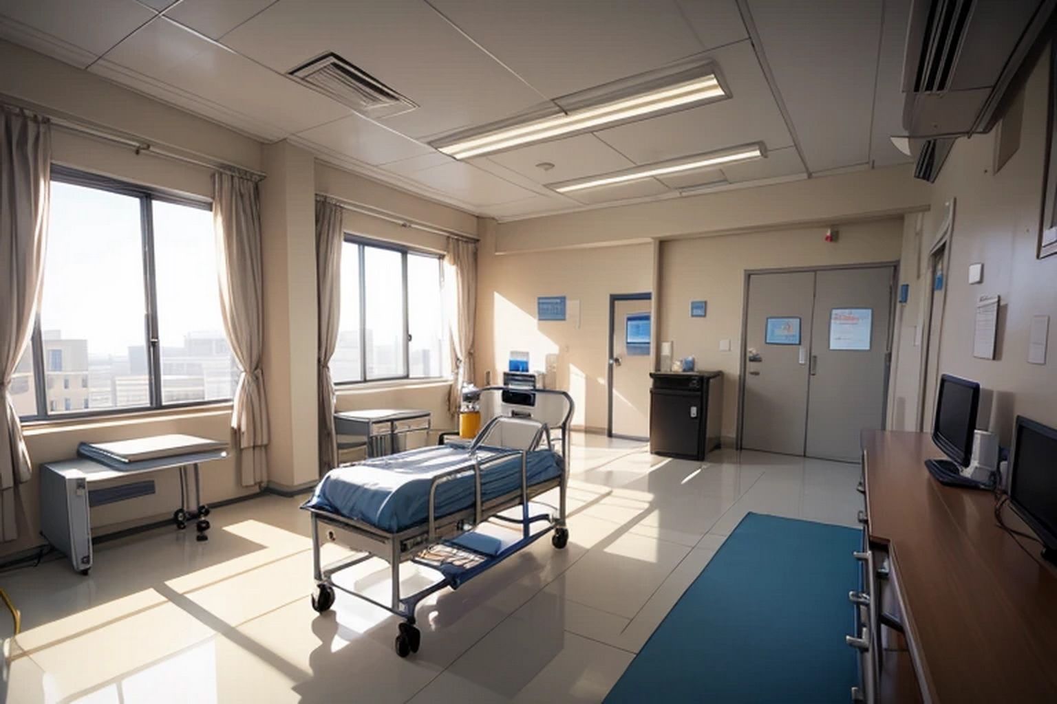 サンプル画像2:病院  背景素材(豊川内角) [d_515245]