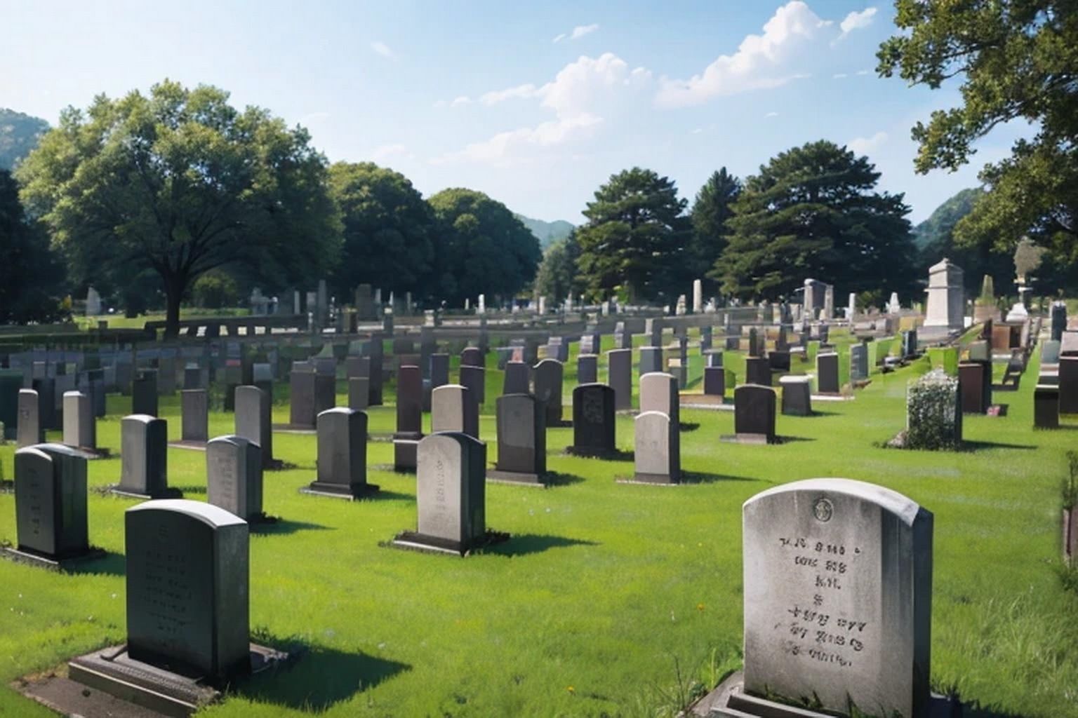 サンプル画像3:墓地 背景素材(豊川内角) [d_515253]