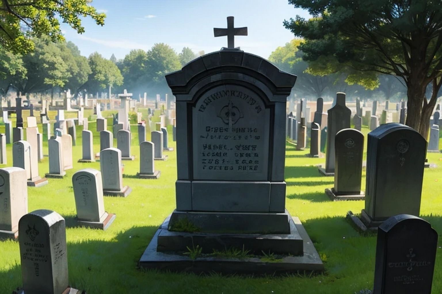 サンプル画像5:墓地 背景素材(豊川内角) [d_515253]