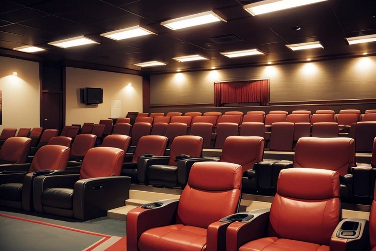 サンプル画像1:映画館  背景素材(豊川内角) [d_515262]