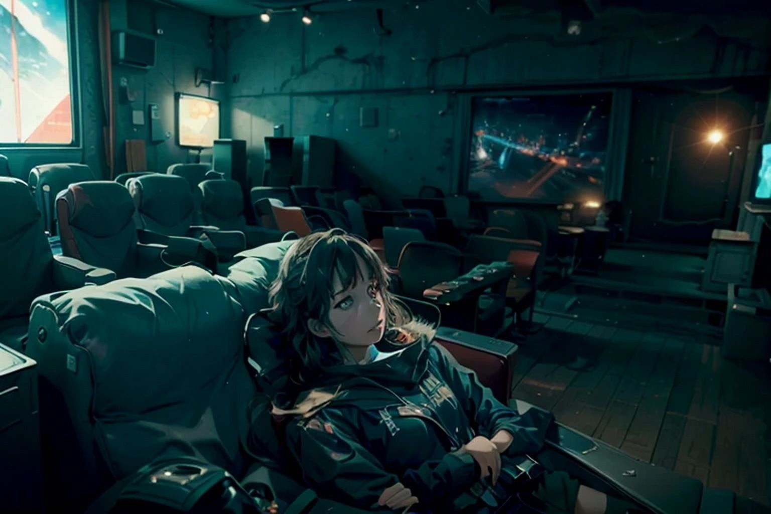 サンプル画像3:映画館  背景素材(豊川内角) [d_515262]