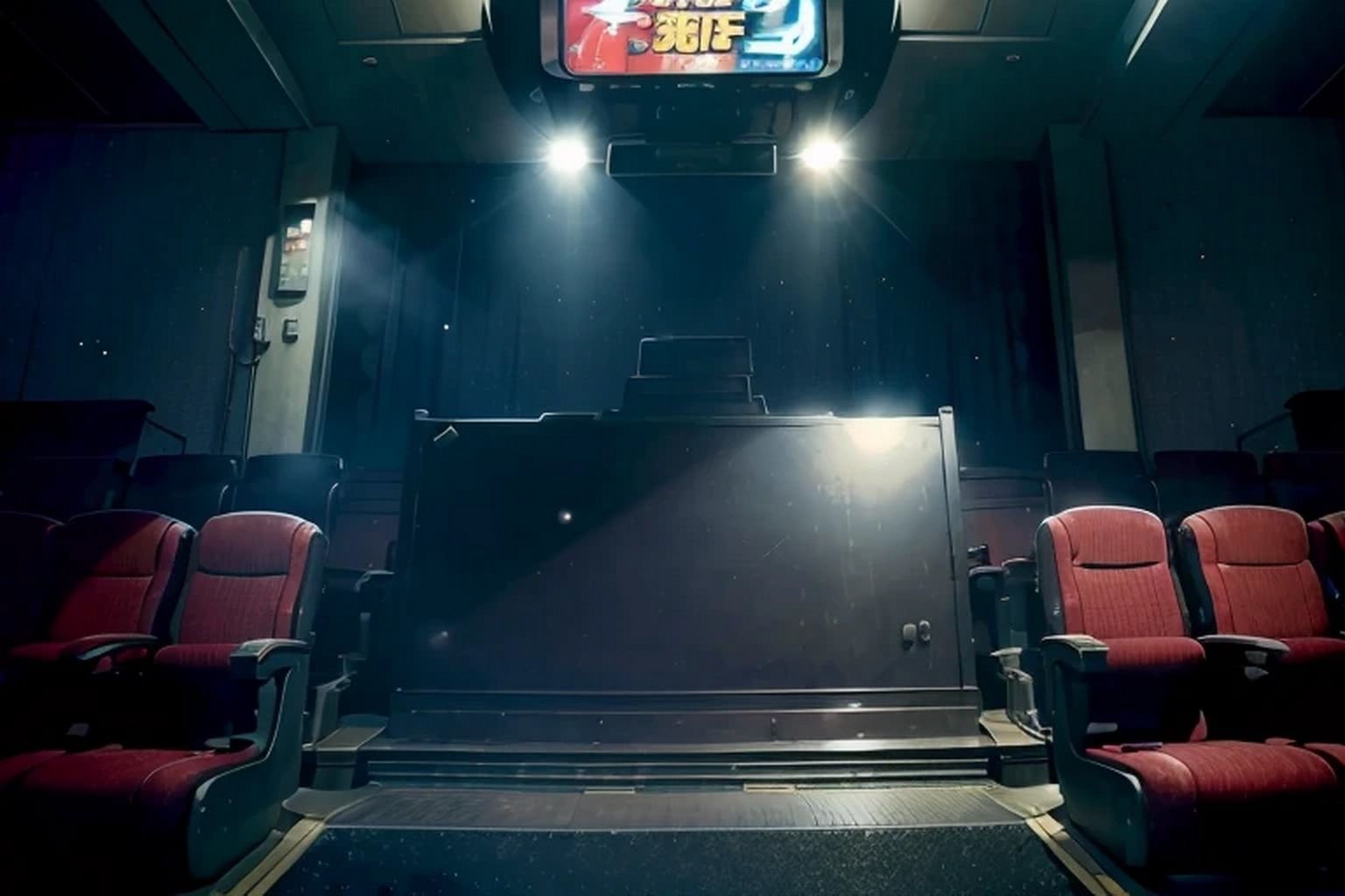 サンプル画像4:映画館  背景素材(豊川内角) [d_515262]