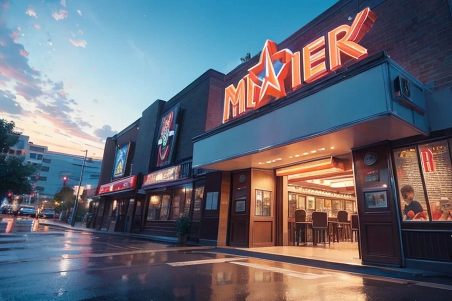 サンプル画像6:映画館  背景素材(豊川内角) [d_515262]