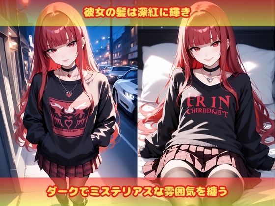 サンプル画像1:地雷系彼女 no.01 儚い瞳の真紅な少女(Cygnia) [d_515521]