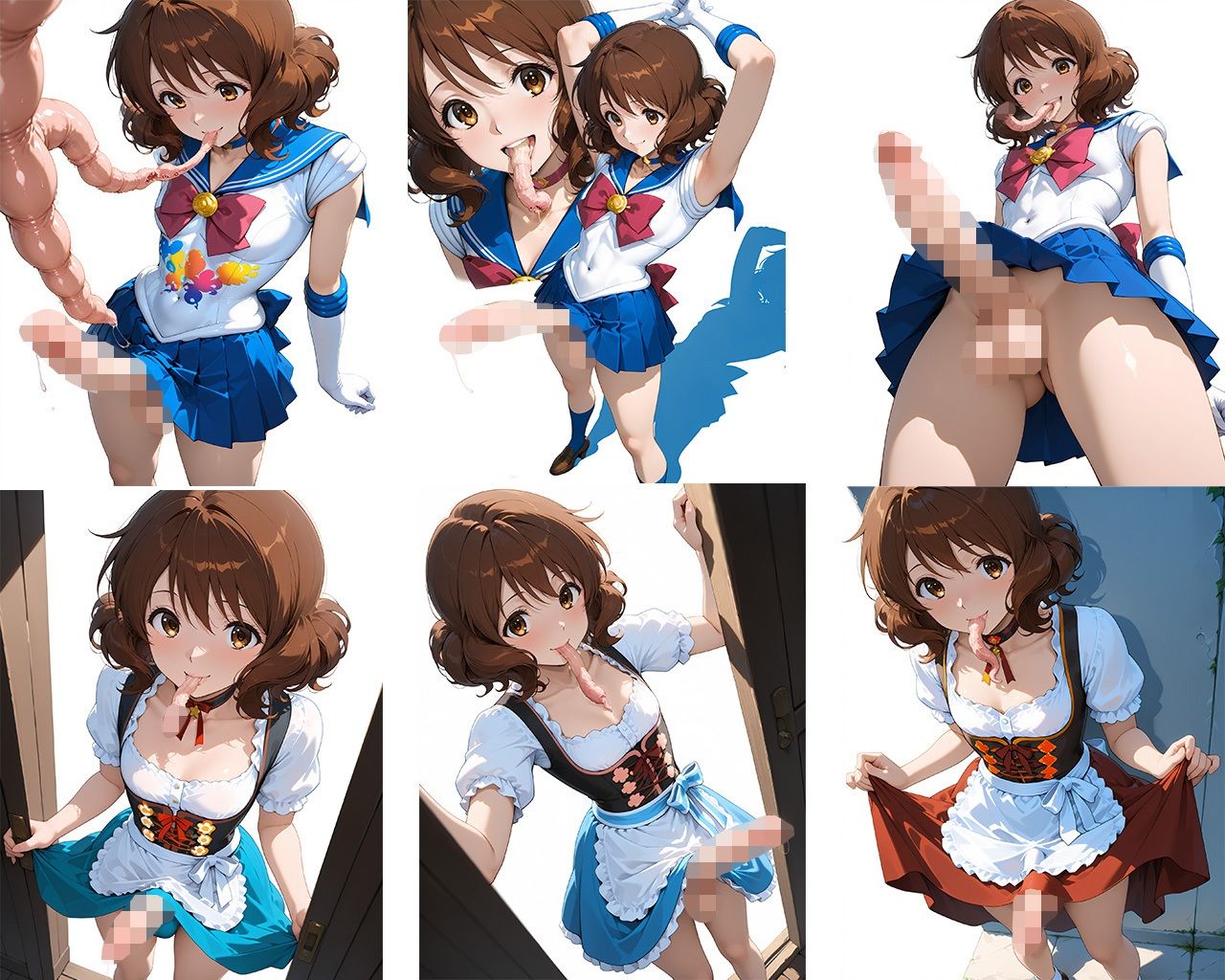 サンプル画像5:謎の生物に寄生されちゃった クミコ＆レイナ(いか大王) [d_515599]