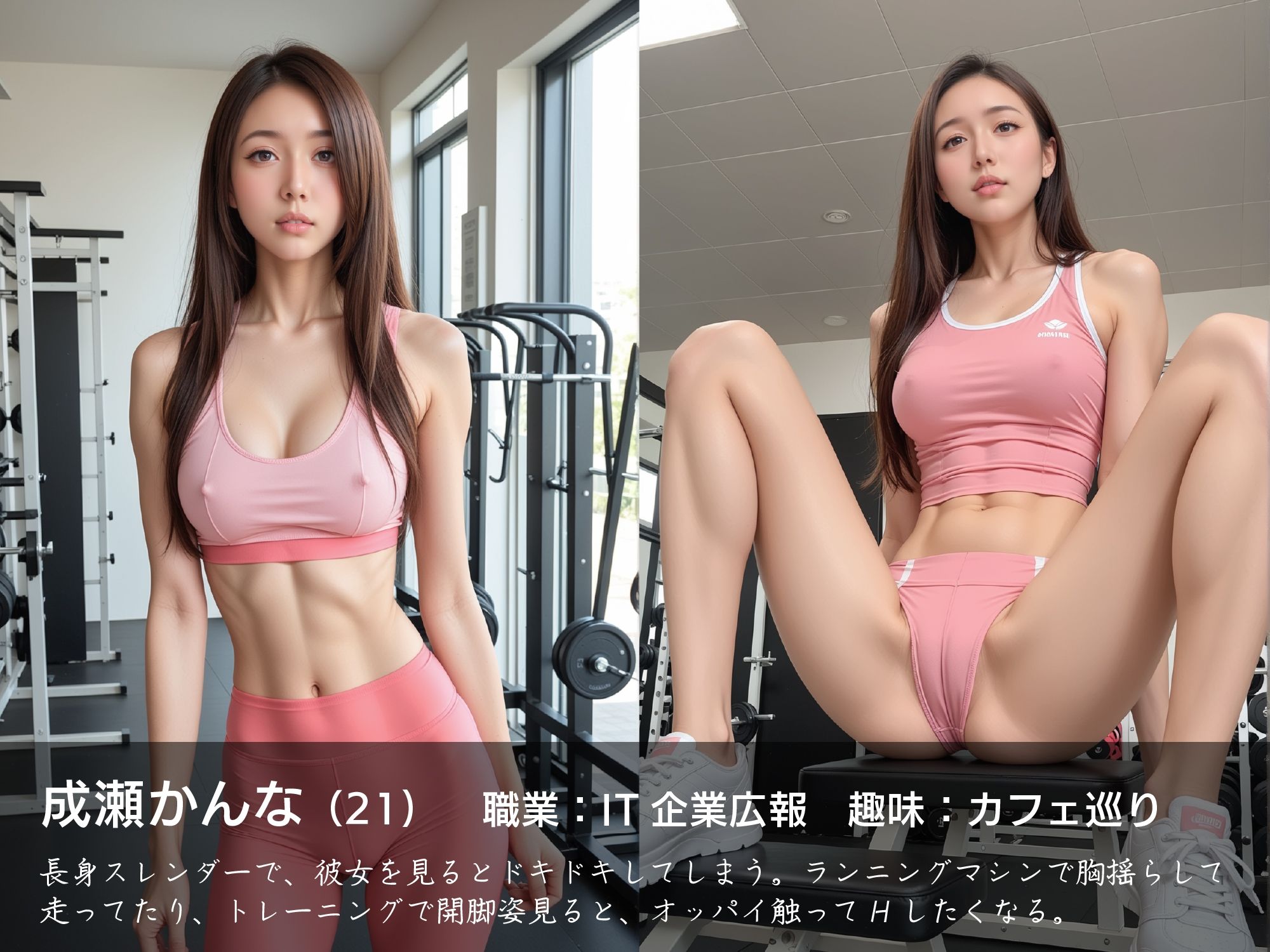 サンプル画像2:スポーツクラブで見かける美人で噂のお姉さんと2人っきりでヤっちゃった！ 生ハメSEX！(AIの助) [d_515646]