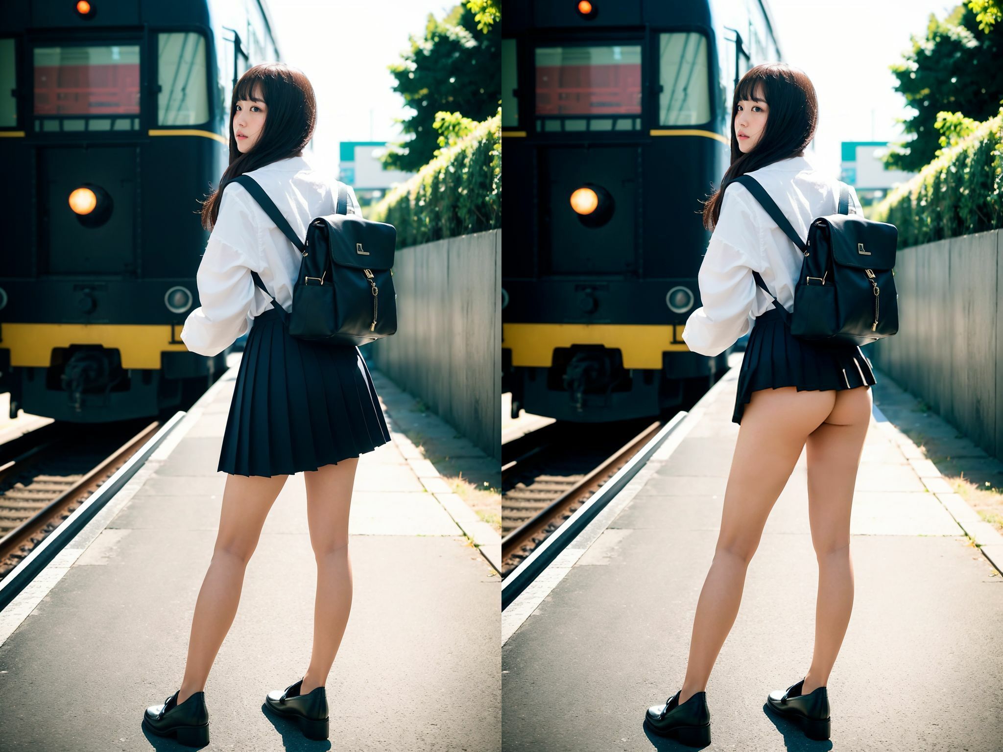 サンプル画像1:透視されちゃう女子校生たち(AI美女シークレット) [d_515738]