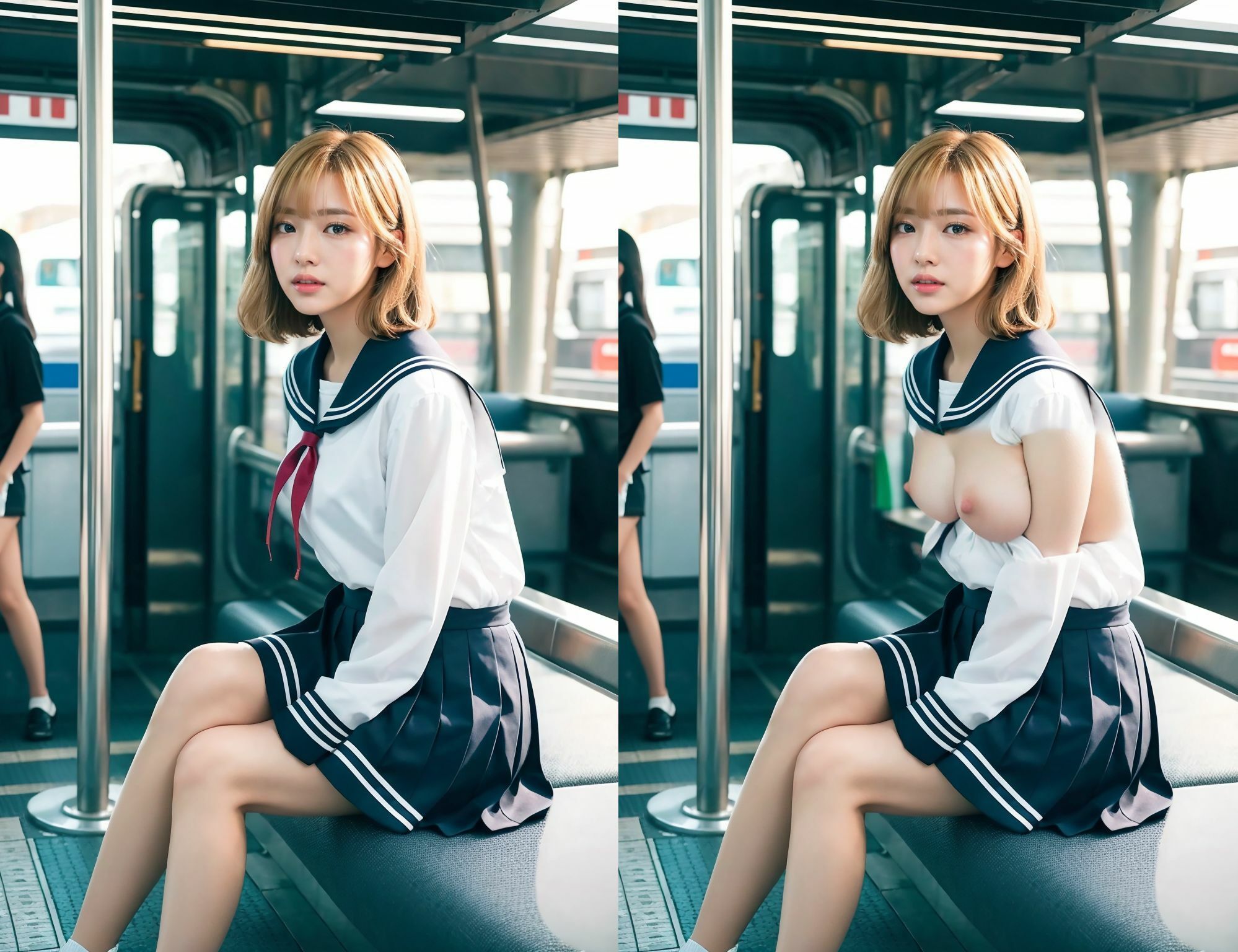 サンプル画像3:透視されちゃう女子校生たち(AI美女シークレット) [d_515738]