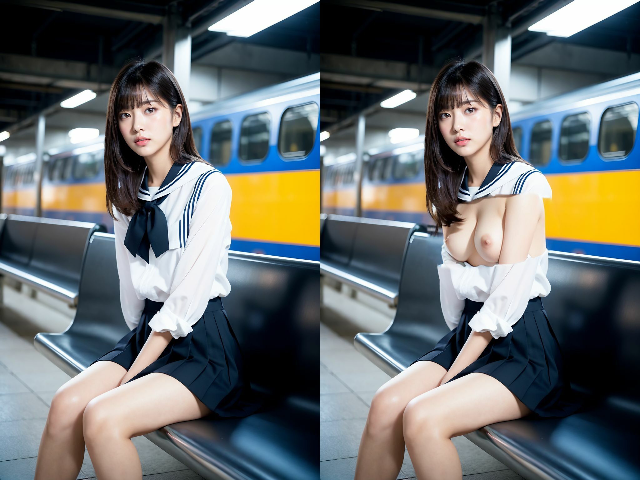 サンプル画像6:透視されちゃう女子校生たち(AI美女シークレット) [d_515738]