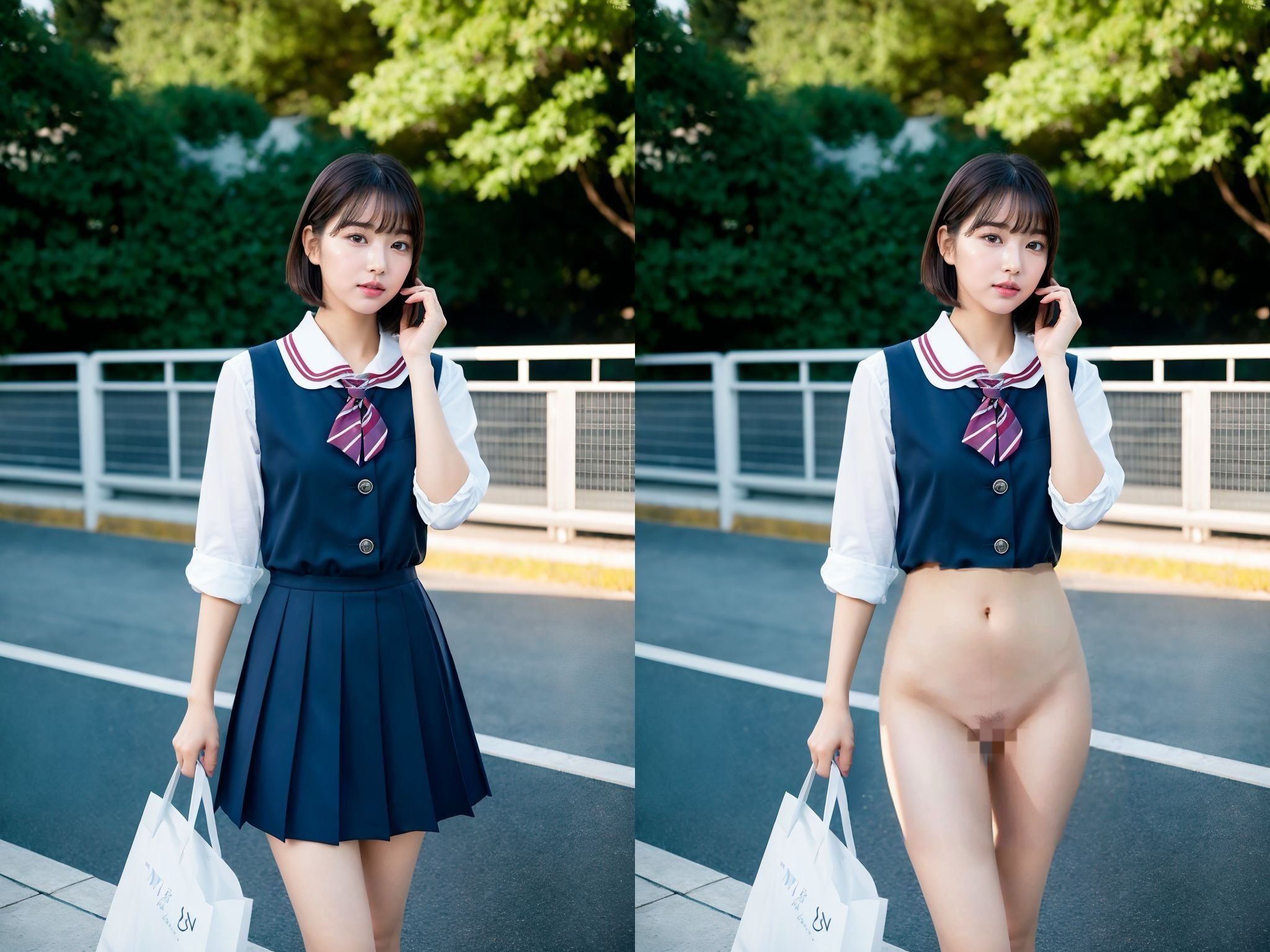 透視されちゃう女子校生たちの画像7
