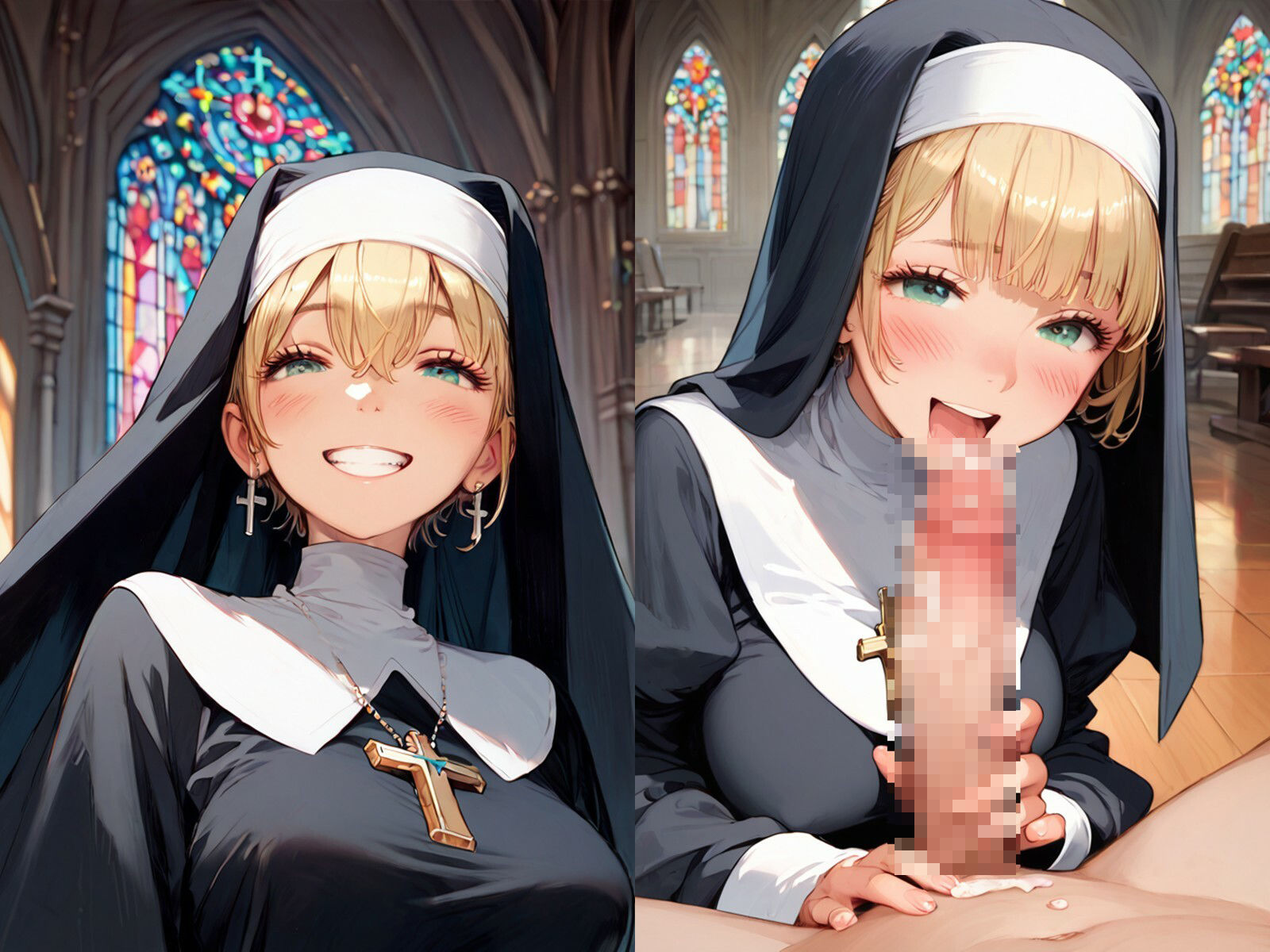 サンプル画像1:俺専属のおまんこ係になったシスターと子作りしてみた(種付けレコード) [d_515769]