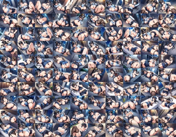 サンプル画像2:【訳あり】ロイヤリティフリー・パッケージ画像素材集:いけないポリスちゃん【拘束編】(のー☆ぶらんど) [d_515801]