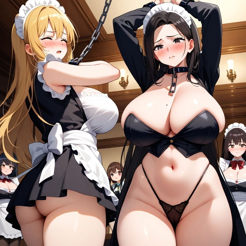 サンプル画像4:【微エロ】フェチコレVol.26 吊り上げ拘束されて辱められるハーレムメイド【総枚数500枚】(満点星) [d_515803]