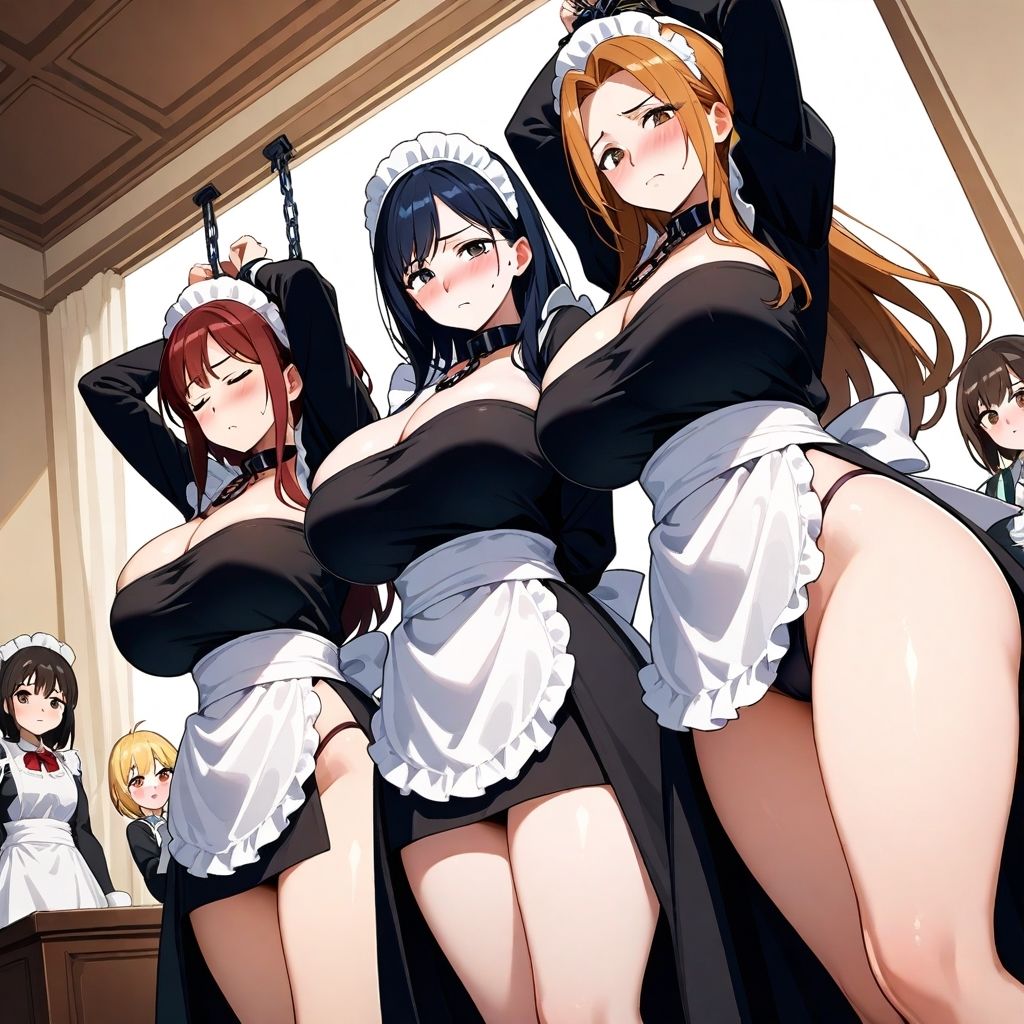 サンプル画像5:【微エロ】フェチコレVol.26 吊り上げ拘束されて辱められるハーレムメイド【総枚数500枚】(満点星) [d_515803]