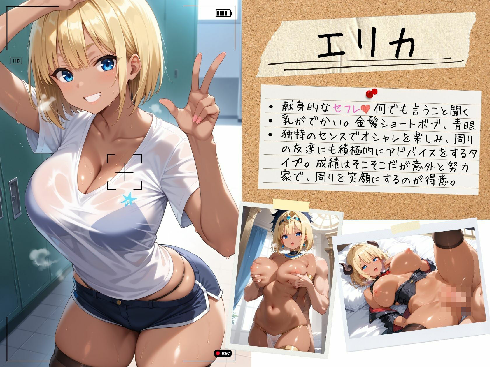 サンプル画像1:セフレの生ハメ写真公開します 金髪ショート爆乳黒ギャル 〜エリカ（21）〜 異世界転生編(J Butterfly) [d_515863]