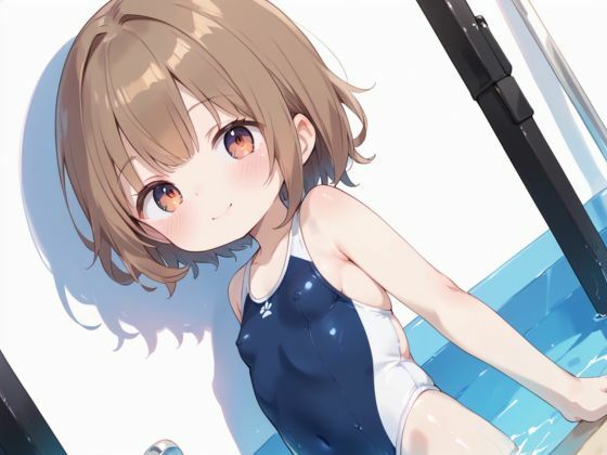 サンプル画像1:つるぺたロリのスク水ちゃんが初体験で初潮！！(おまんこぽん) [d_516002]